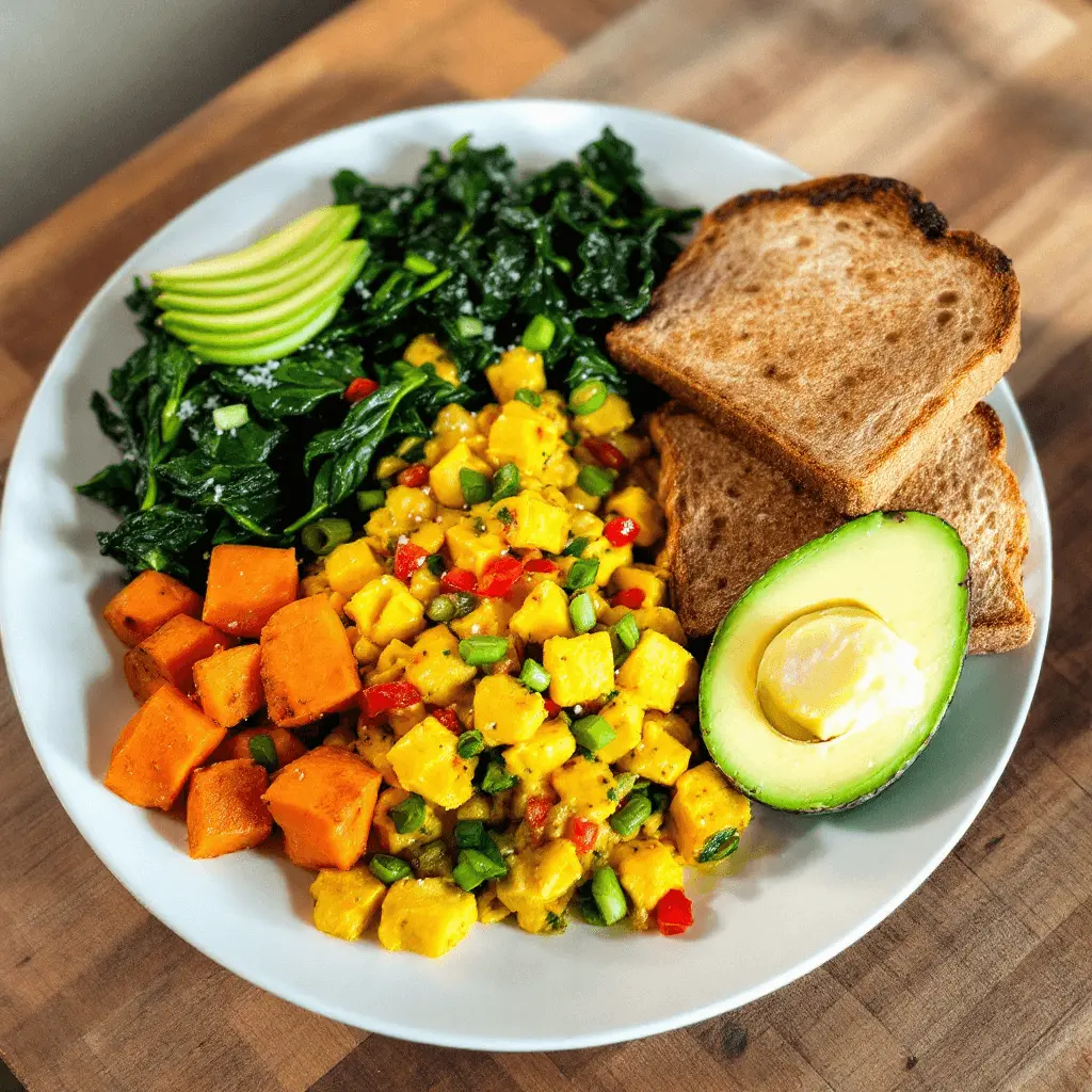 A vegan breakfast plate