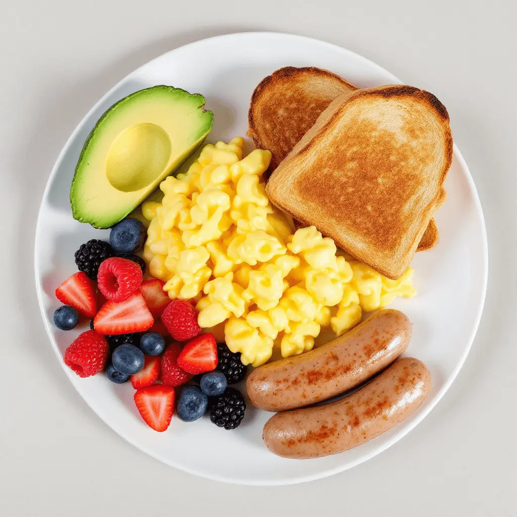 American breakfast plate