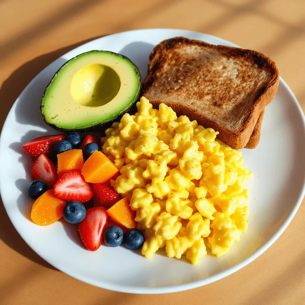 colorful breakfast plate