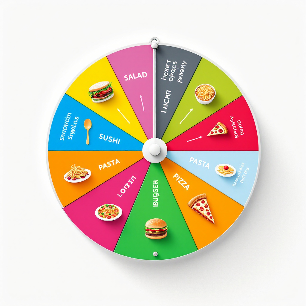 colorful wheel of lunch