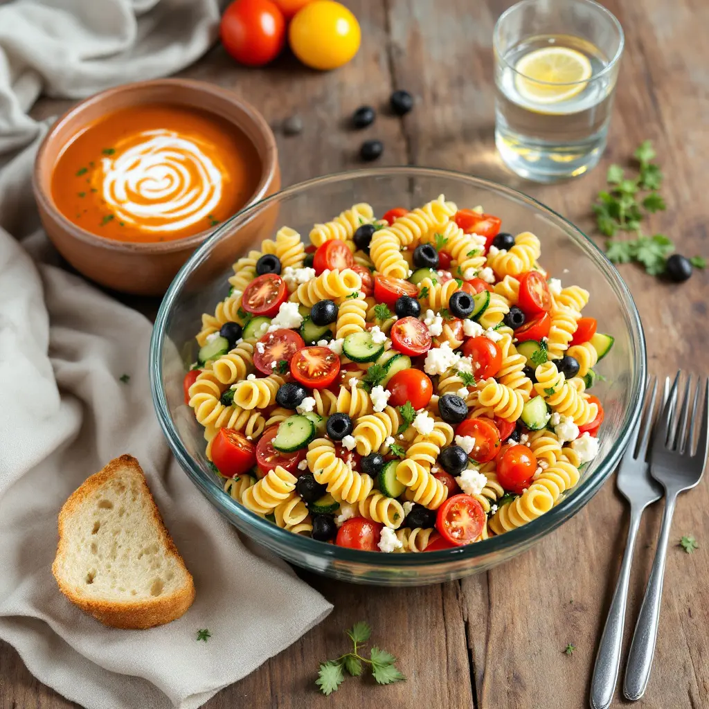 fresh pasta and a bowl of soup