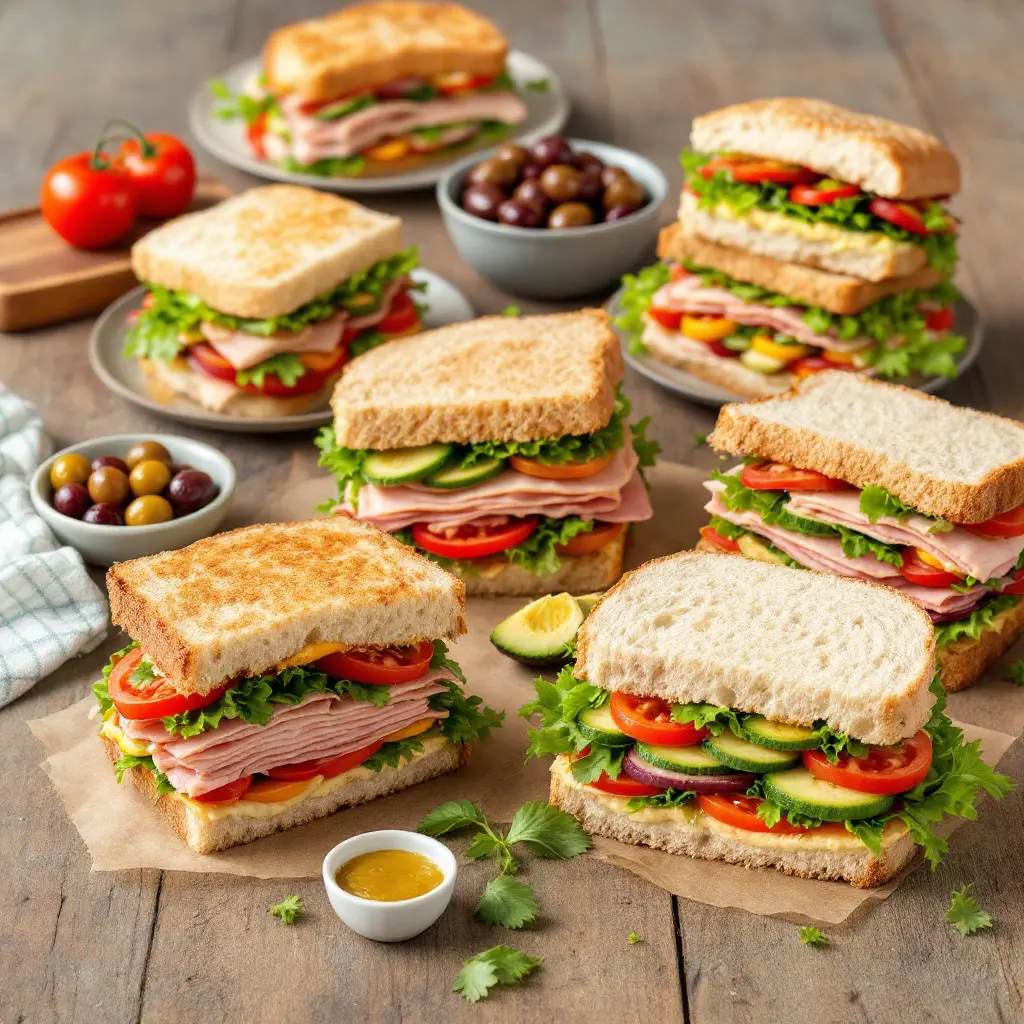 freshly made sandwiches